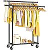 Prime Members: Hyseyy Double Rods Metal Rolling Clothes Rack (Black) $22.19 + Free Shipping