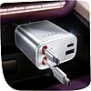 LISEN 4-in-1 up to 75W Retractable USB-C + Lightning Car Charger (White) $9.99 + Free Shipping w/ Prime or on $35+
