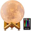 4.8&amp;quot; Logrotate Rechargeable LED Moon Lamp w/ 16-Colors, Touch/Remote Control &amp;amp; Wooden Stand $7.99, 6&amp;quot; $11.99 &amp;amp; More + Free Shipping w/ Prime or on $35+