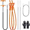 61&amp;quot; Qwatuy Drain Snake Hair Clog Remover Tool Set $5.99 + Free Shipping w/ Prime or on $35+