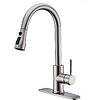 Prime Members: Wewe Single Handle High Arc Kitchen Faucet w/ Pull Down Sprayer (Brushed Nickel) $34.99 + Free Shipping