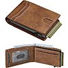 Furid RFID Leather Wallet w/ Pop-up Function (Brown) $9.99, (Brown w/ Airtag Holder) $9.99 &amp;amp; More + Free Shipping w/ Prime or on $35+