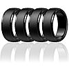 4-Pack Egnaro Men's Silicone Classic Black Rings (Various Sizes) from $2.60 + Free Shipping w/ Prime or on $35+