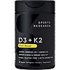 Sports Research Supplements: 60-Count  D3 5000IU w/ 100mcg Vitamin K2 Vegan Softgels $7.17 w/ S&amp;amp;S &amp;amp; More + Free Shipping w/ Prime or on $35+
