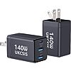 Prime Members: 2-Pack UKCSIS up to 140W 3-Port GaN Foldable Wall Charger (USB-C, 2x USB-A, 2 colors) $19.79 + Free Shipping