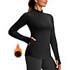 G Gradual Women&rsquo;s Long Sleeve Mock Neck Thermal Shirt w/ Zip Pocket &amp;amp;Thumb Holes (size XS-XXL, various colors) $14.87 + Free Shipping w/ Prime or on $35+