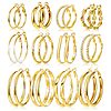 17KM Women's Gold Hoop Earrings Set