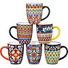 6-Pk 16-Oz vancasso SIMI Bohemian Style Porcelain Coffee Mugs