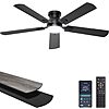 Ohniyou Low Profile Ceiling Fan with LED Light & App/Remote…