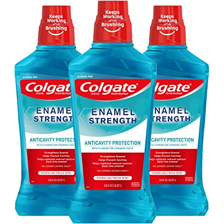 3-Pack 33.8 fl oz. Colgate Enamel Strength Alcohol Free Mouthwash $13.29 w/ S&S + Free Shipping w/ Prime or on orders over $25