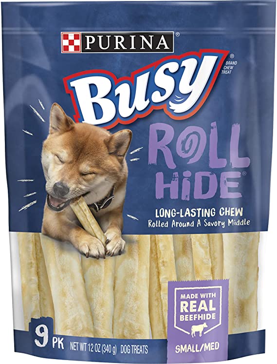 9-Ct Purina Busy Real Beefhide Long Lasting Dog Chews (Rollhide)  $4.60 w/ S&S + free shipping w/ Prime or on $25+