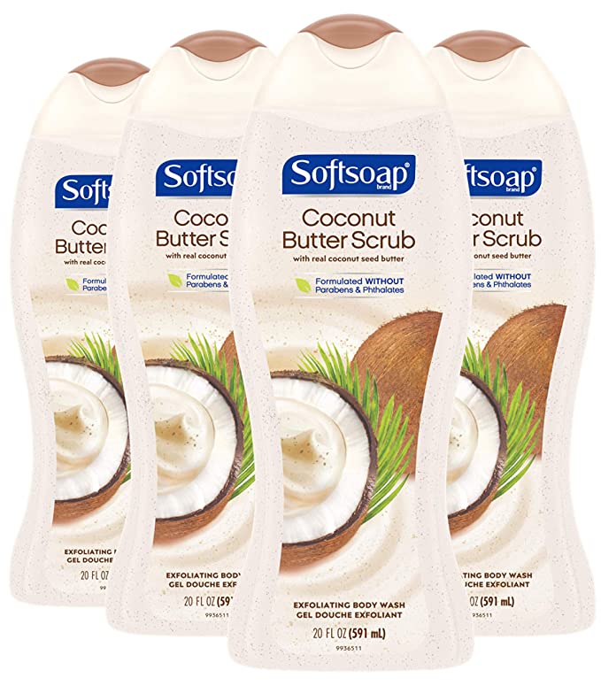 4-Pack 20-Oz Softsoap Exfoliating Body Wash (Coconut Butter Scrub) $12 ($3 each) & More w/ S&S + free shipping w/ Prime or on $25+