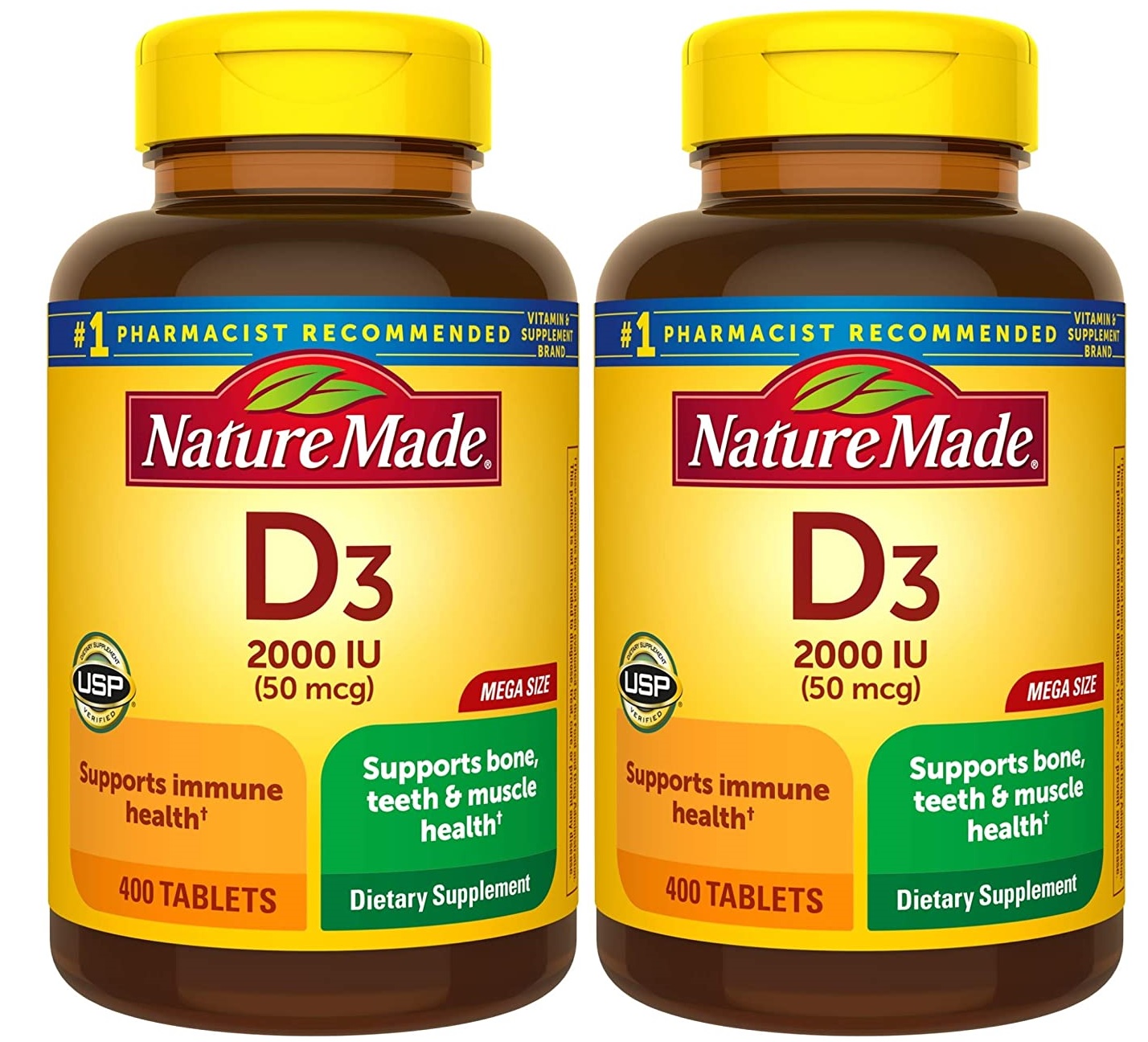 400-Ct Nature Made Vitamin D3 2000 IU 2 for $16.40 ($8.20 each) w/S&S + Free Shipping