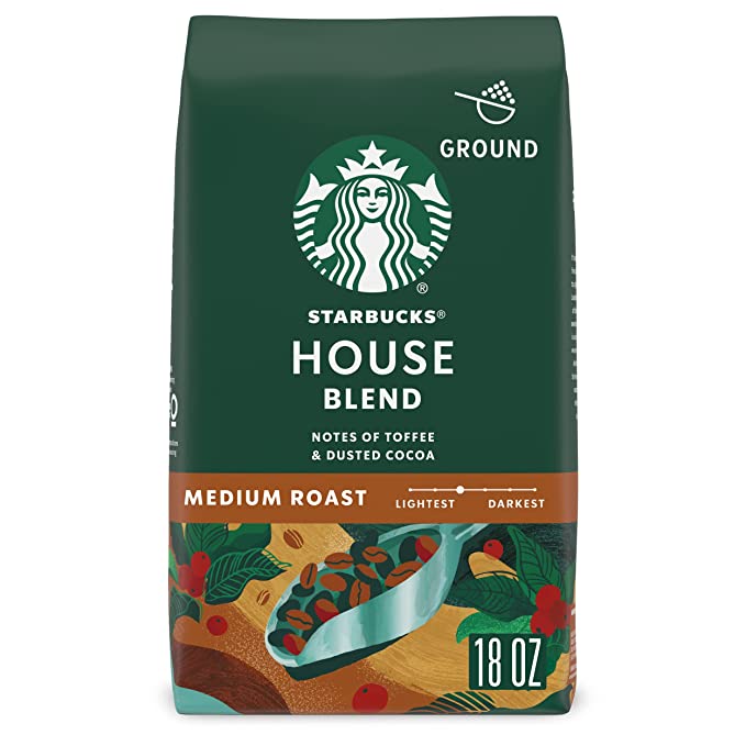 18-Oz Starbucks Medium Roast Ground Coffee (House Blend) $6.65 w/ S&S + free shipping w/ Prime or on $25+