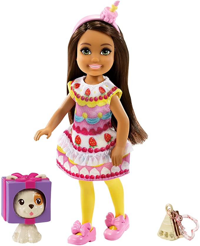Barbie Club Chelsea Dress-Up Doll (6-inch) in Cake Costume w/Pet $3.75 + Free Shipping w/ Prime or on $25+
