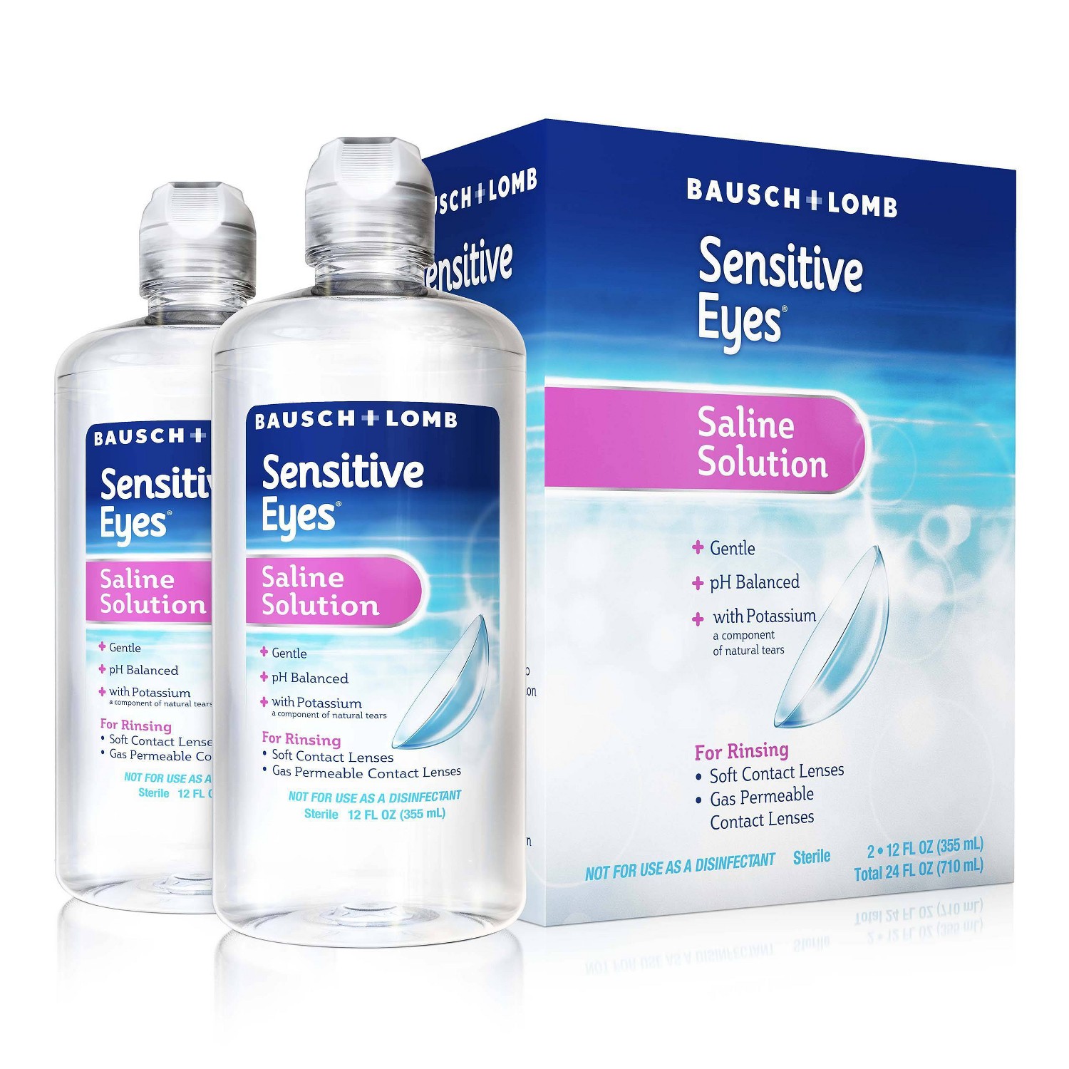 2-Pack 12-Oz Bausch + Lomb Sensitive Eyes Soft Contact & Gas Permeable Lenses Solution $4.05 w/ S&S + Free Shipping w/ Prime or on $25+