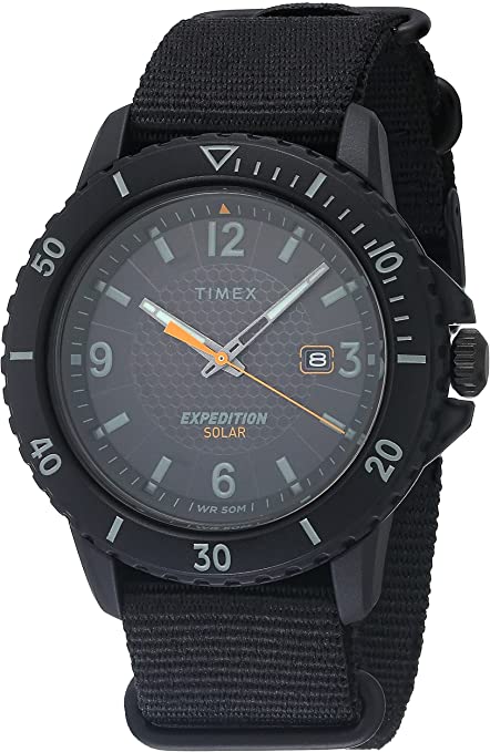 Timex Men's Expedition Gallatin Solar 45mm Watch: Black/Orange $37.75, Black FastWrap $41.80 + Free Shipping