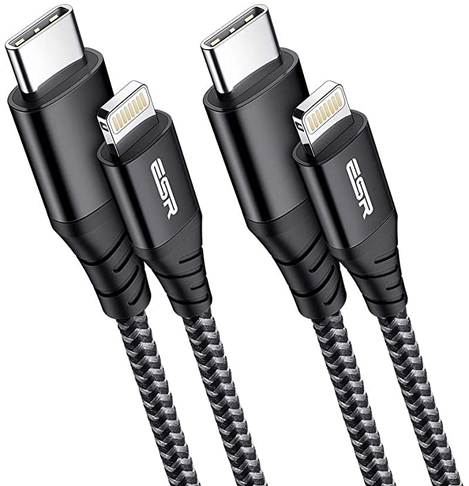 2-Pack 3.3' ESR MFi Certified Nylon Braided USB C to Lightning Cable $8.40 + Free Shipping w/ Prime or on $25+