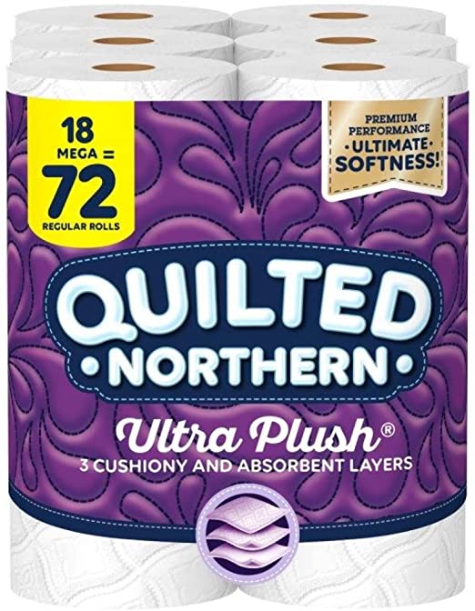 18-Ct Quilted Northern Ultra Plush 3-Ply Toilet Paper Mega Rolls $13.40 w/ S&S + Free Shipping w/ Prime or on $25+
