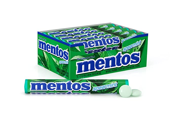 15-Ct 1.32-Oz Mentos Chewy Candy Rolls: Spearmint $8.15, Rainbow $9.55, Strawberry $9.95 & More w/ S&S + Free Shipping w/ Prime or on $25+