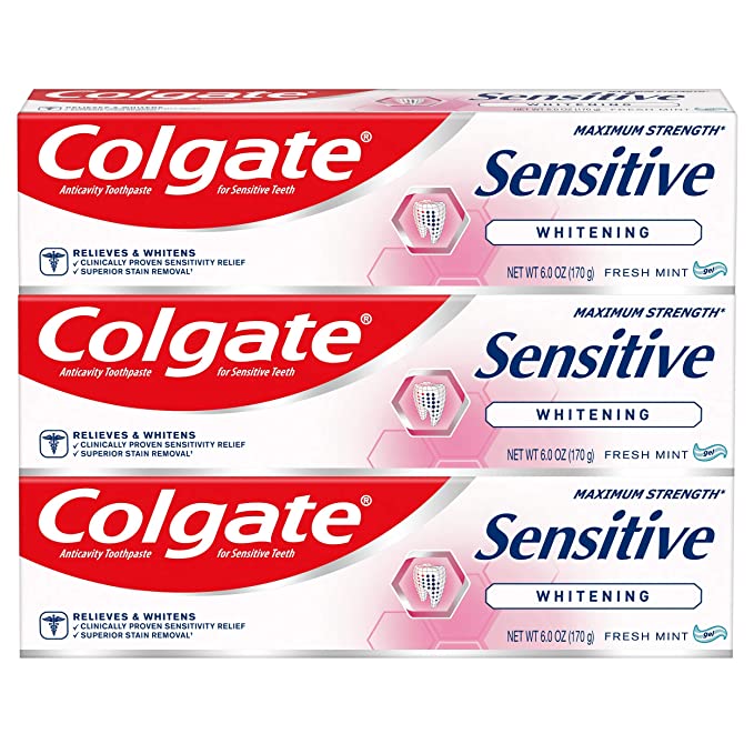 3-Pack 6-Oz Colgate Sensitive Maximum Strength Whitening Toothpaste $8.15 & More w/ S&S + Free Shipping w/ Prime or on $25+