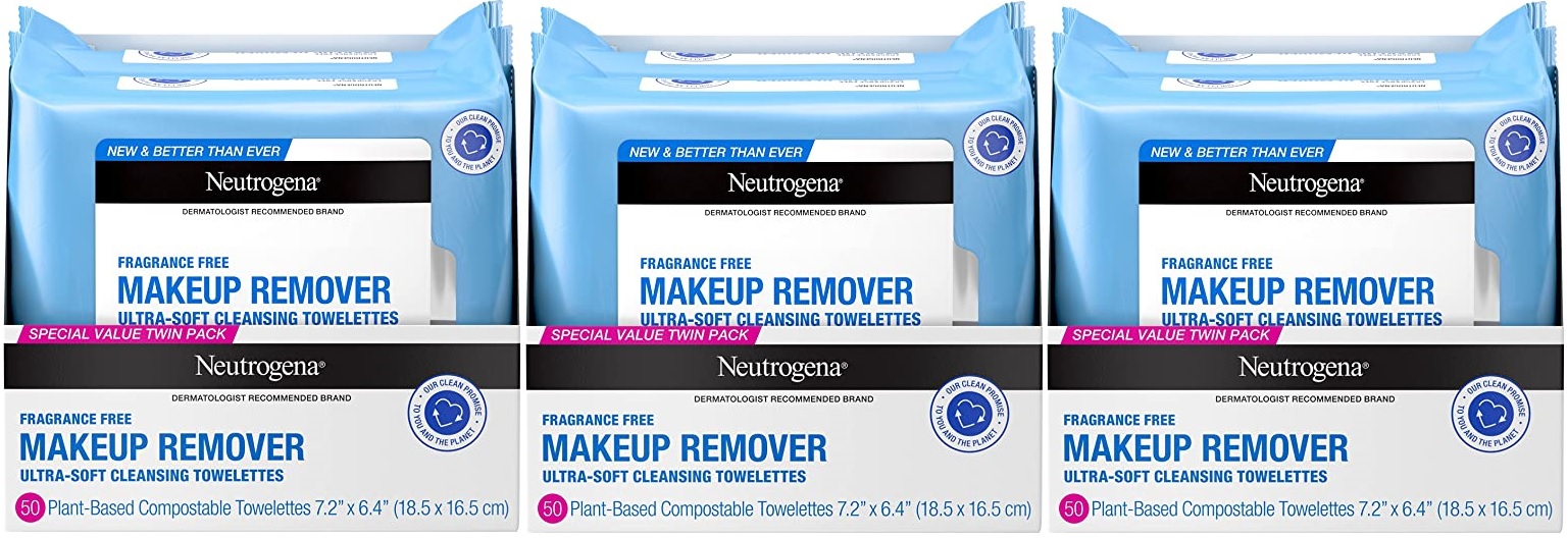 50-Ct Neutrogena Makeup Remover Cleansing Facial Wipes 3 for $20.30 ($6.77 each) + Free Shipping