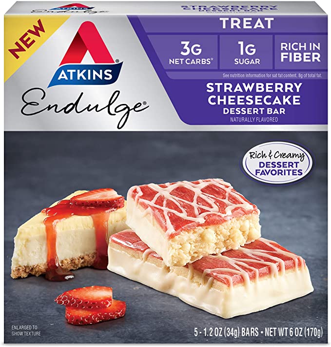 Atkins Endulge Treat: 5-Ct Strawberry Cheesecake $4.45 & More w/ S&S + Free Shipping w/ Prime or on $25+