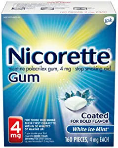 160-Ct 4mg Nicotine Gum to Quit Smoking (White Ice Mint) $28.80 w/ S&S + Free Shipping w/ Prime or on $25+