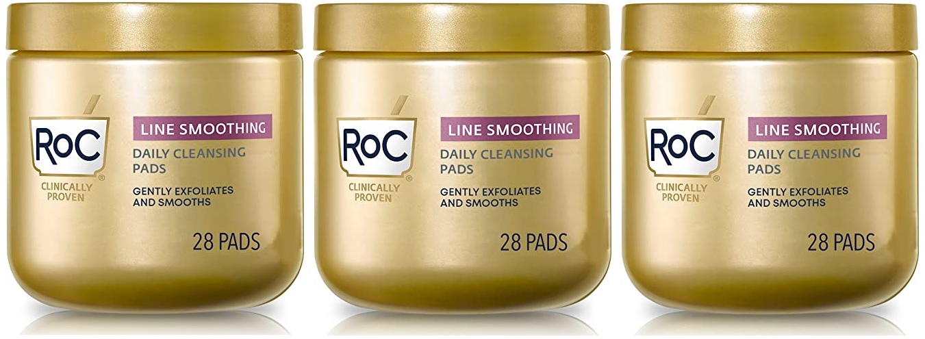 28-Ct RoC Line Smoothing Daily Cleansing Pads 3 for $14.45 ($4.81 each) + Free Shipping w/ Prime or on $25+