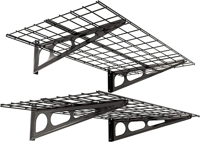 2-Pack Steel Wall Shelf Garage Storage Rack (White or Black) from $104 + Free Shipping