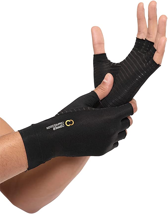 1-Pair Copper Compression Arthritis Gloves $13.45 w/ S&S + Free Shipping w/ Prime or on $25+