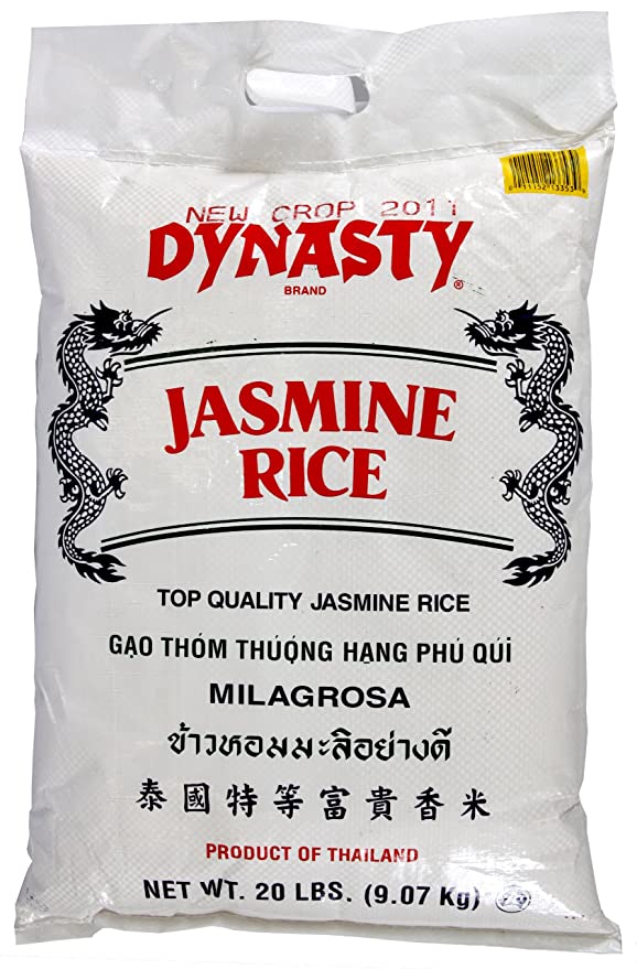 20-Lb Dynasty Jasmine Rice $18 + Free Shipping w/ Prime or on $25+