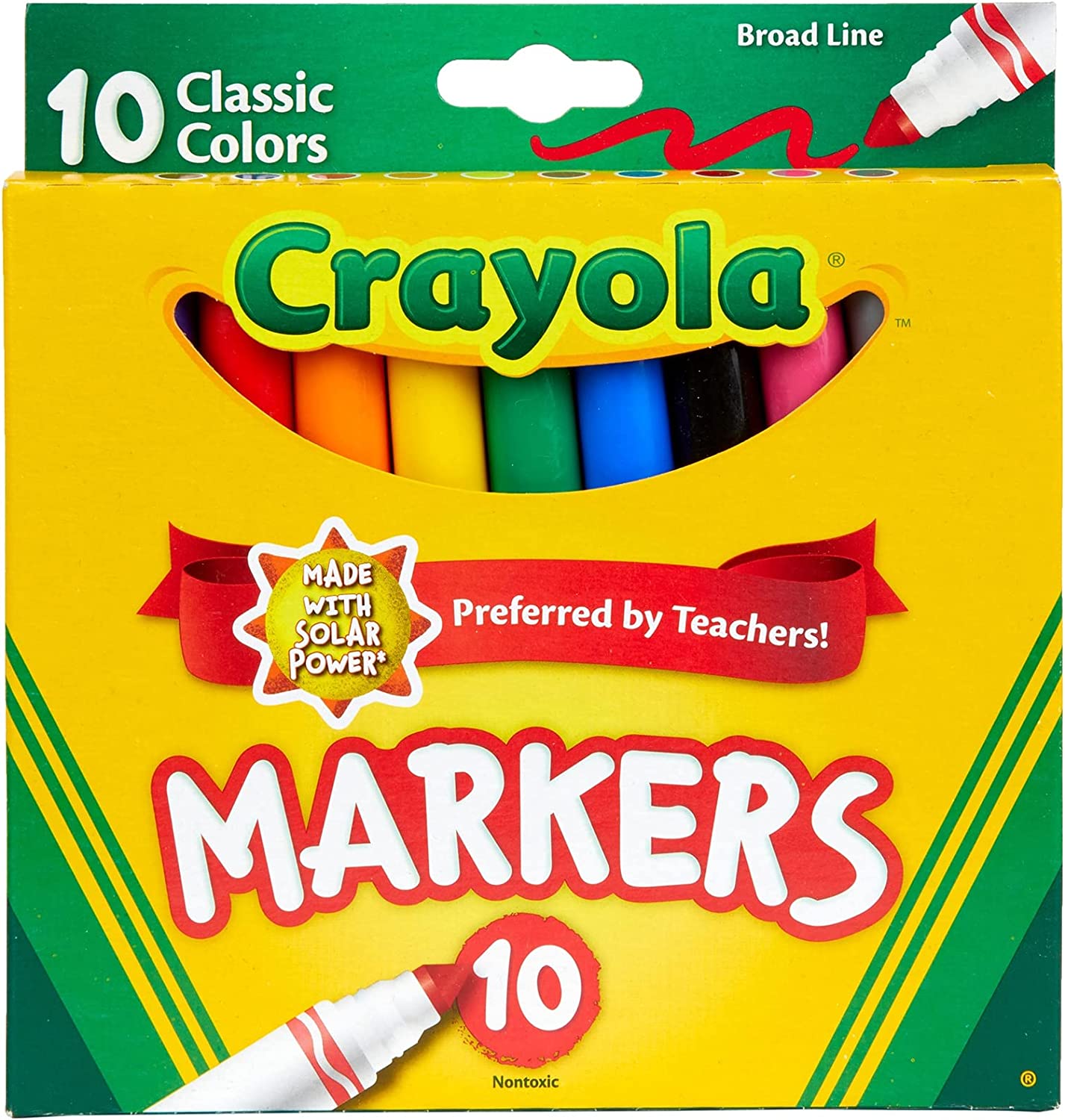 10-Ct Crayola Broad Line Markers (Classic Colors) $0.95 + Free Shipping w/ Prime or on $25+