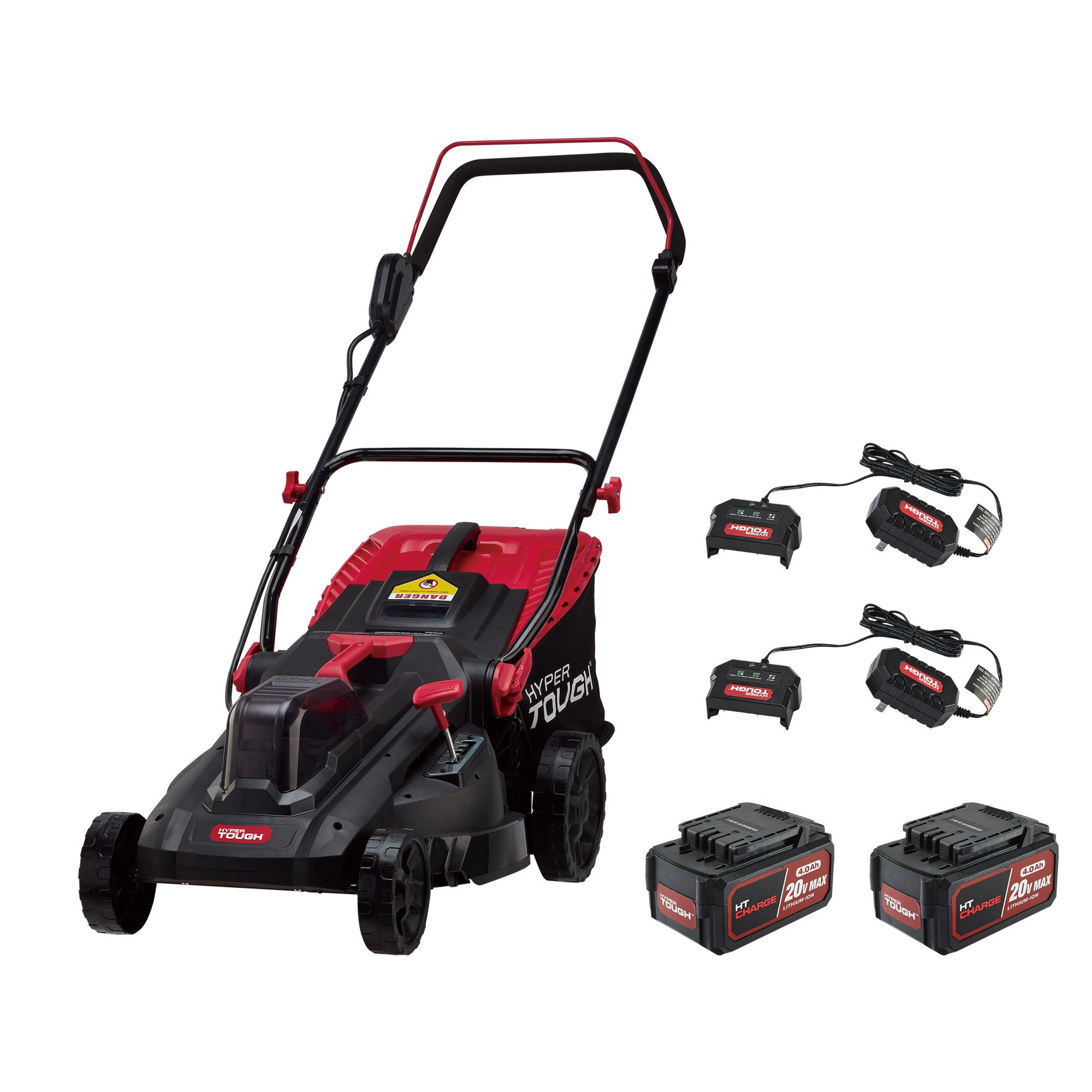 16" Hyper Tough 40V Cordless Lawn Mower w/ 2-Pack 4.0Ah Battery & 2-Pack Charger $99 + Free Shipping