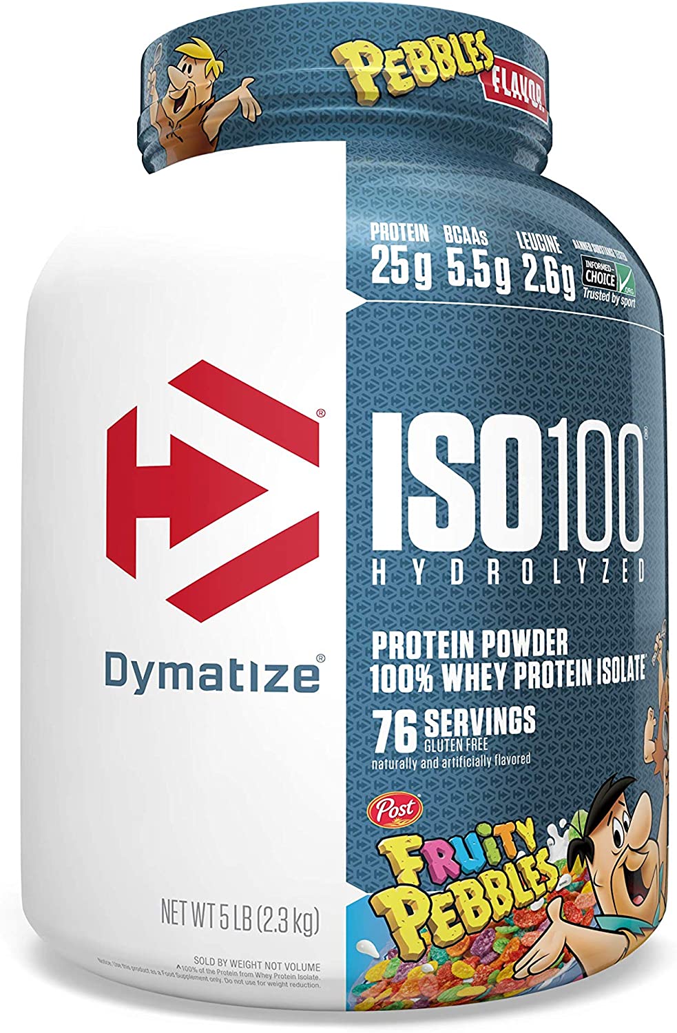 5-lbs Dymatize ISO100 Hydrolyzed 100% Whey Isolate Protein Powder (Fruity Pebbles) $60.80 w/ S&S + Free Shipping