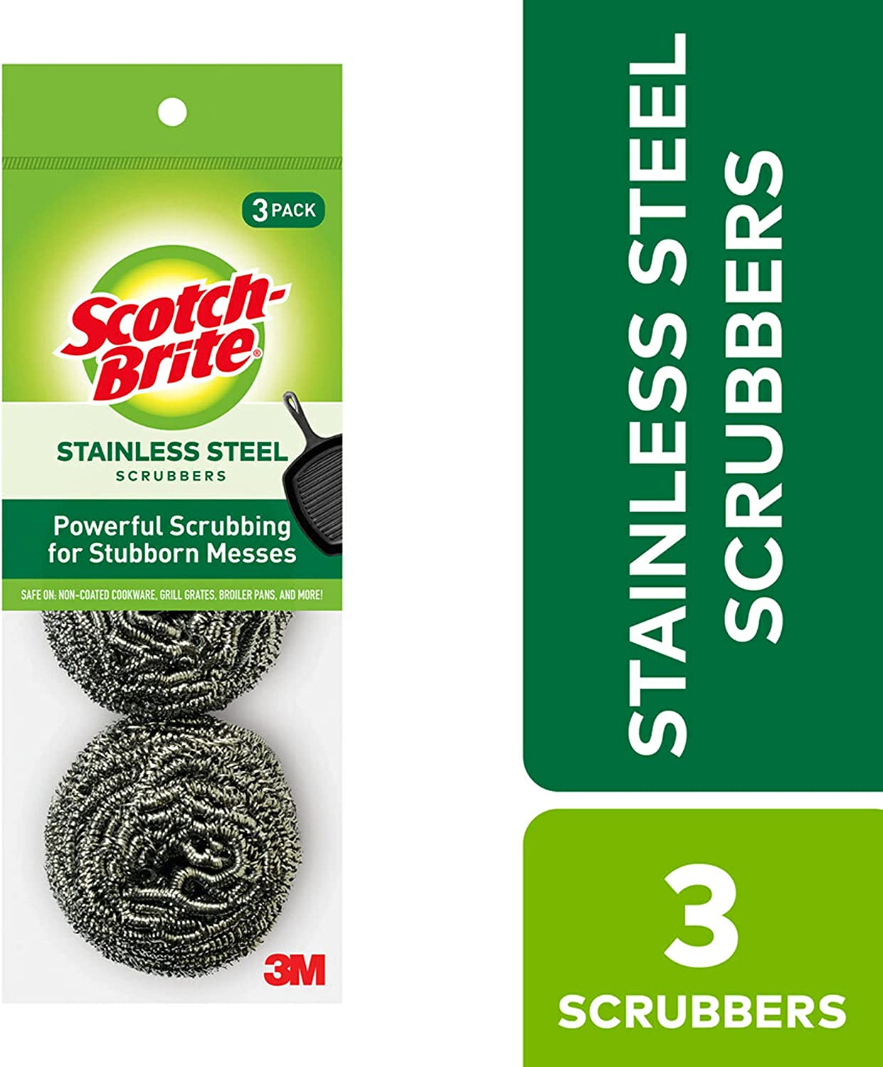 3-Pack Scotch-Brite Stainless Steel Scrubbers $1.25 w/ S&S + Free Shipping w/ Prime or on $25+