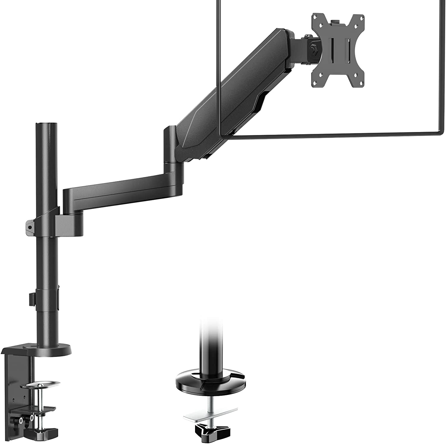 Wali Premium Single Monitor Desk Mount w/ Fully Adjustable Gas Spring (for 17-32" monitor, Black) $19.85 + Free Shipping w/ Prime or on $25+