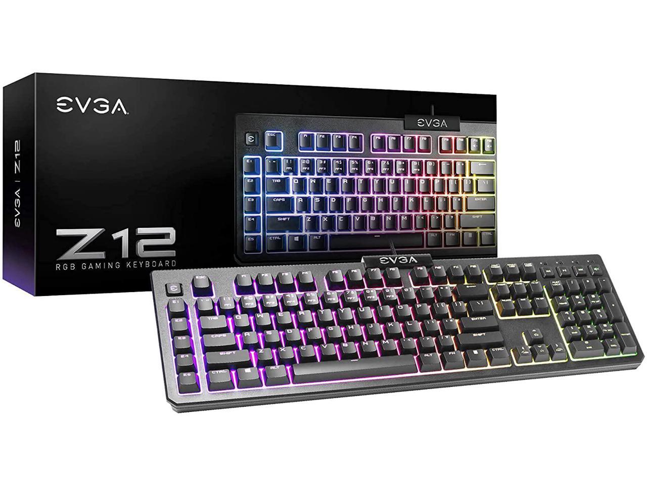 EVGA Z12 RGB Backlit Gaming Keyboard w/ Programmable Macro Keys $13 + Free Shipping