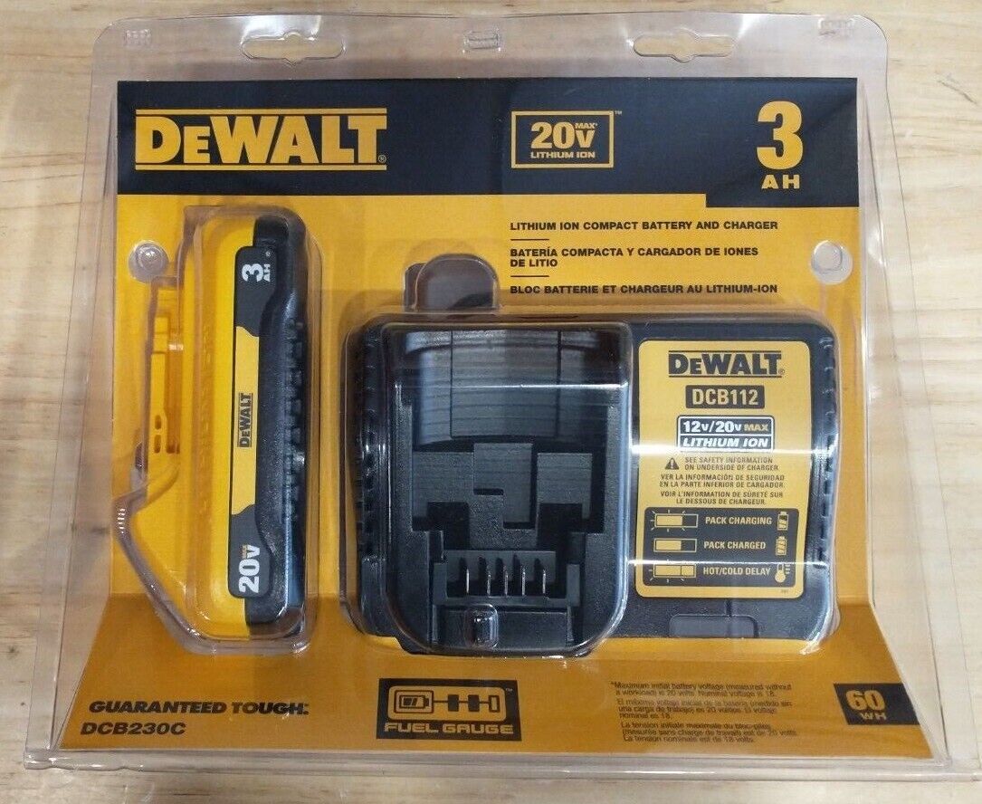 Dewalt 20V 3.0Ah Compact Lithium-Ion Battery & Charger Kit (DCB230C) $54.75 + Free Shipping