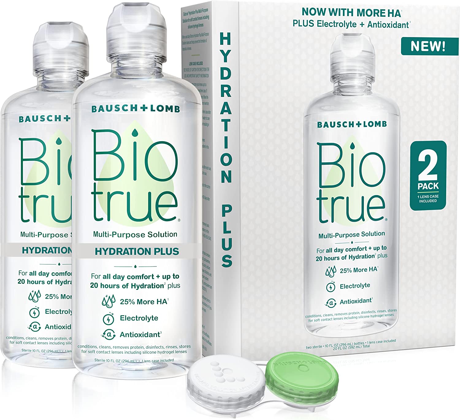 2-Pack 10-Oz Bausch + Lomb Biotrue Hydration Plus Contact Lens Solution w/ Lens Case $12.05 ($6.01 each) w/ S&S + Free Shipping w/ Prime or on $25+
