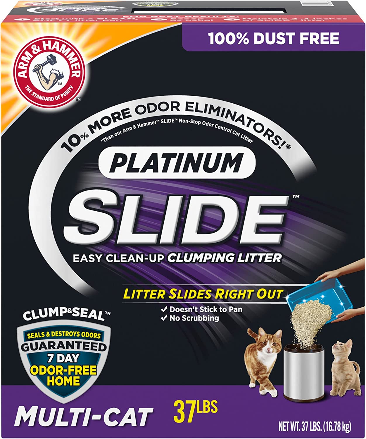Arm & Hammer Platinum Slide Clumping Cat Litter: 18-lbs ...