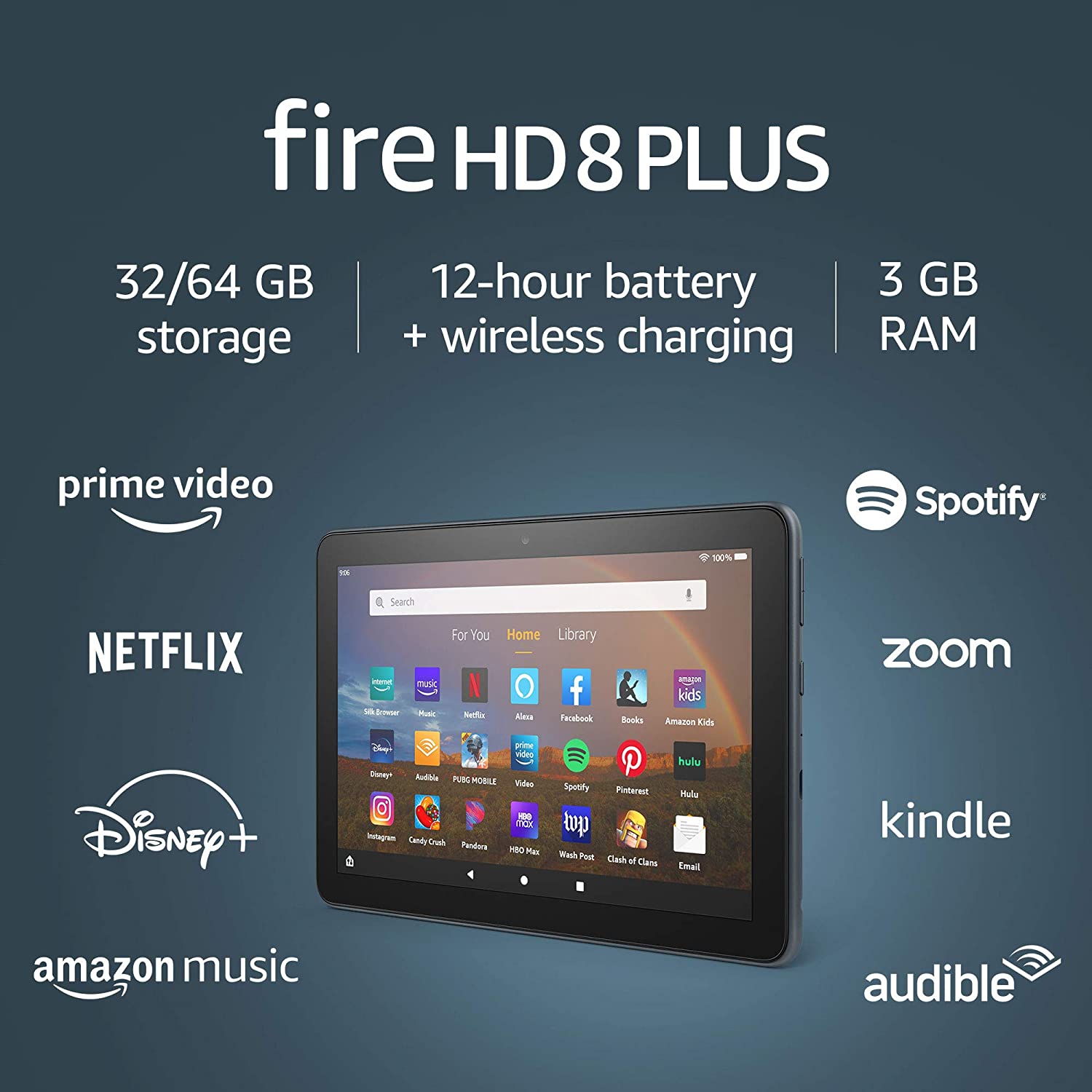 32GB Amazon Fire HD 8 Plus Tablet (2020 Model, Slate) $55 + Free Shipping