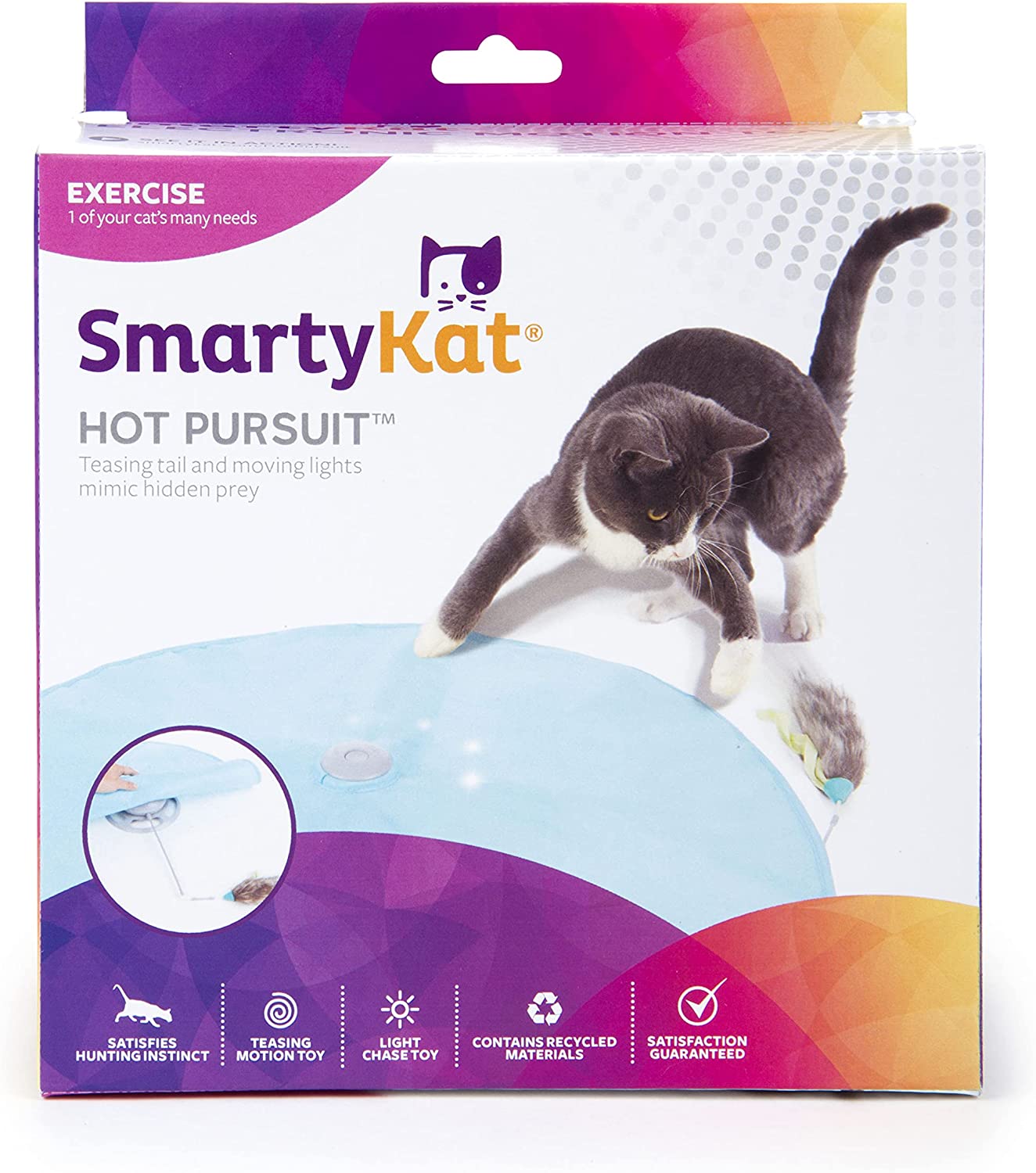 SmartyKat Hot Pursuit Electronic Interactive Cat Toy w/ Concealed Spinning Feathered Wand $9.90 + Free Shipping w/ Prime or on $25+