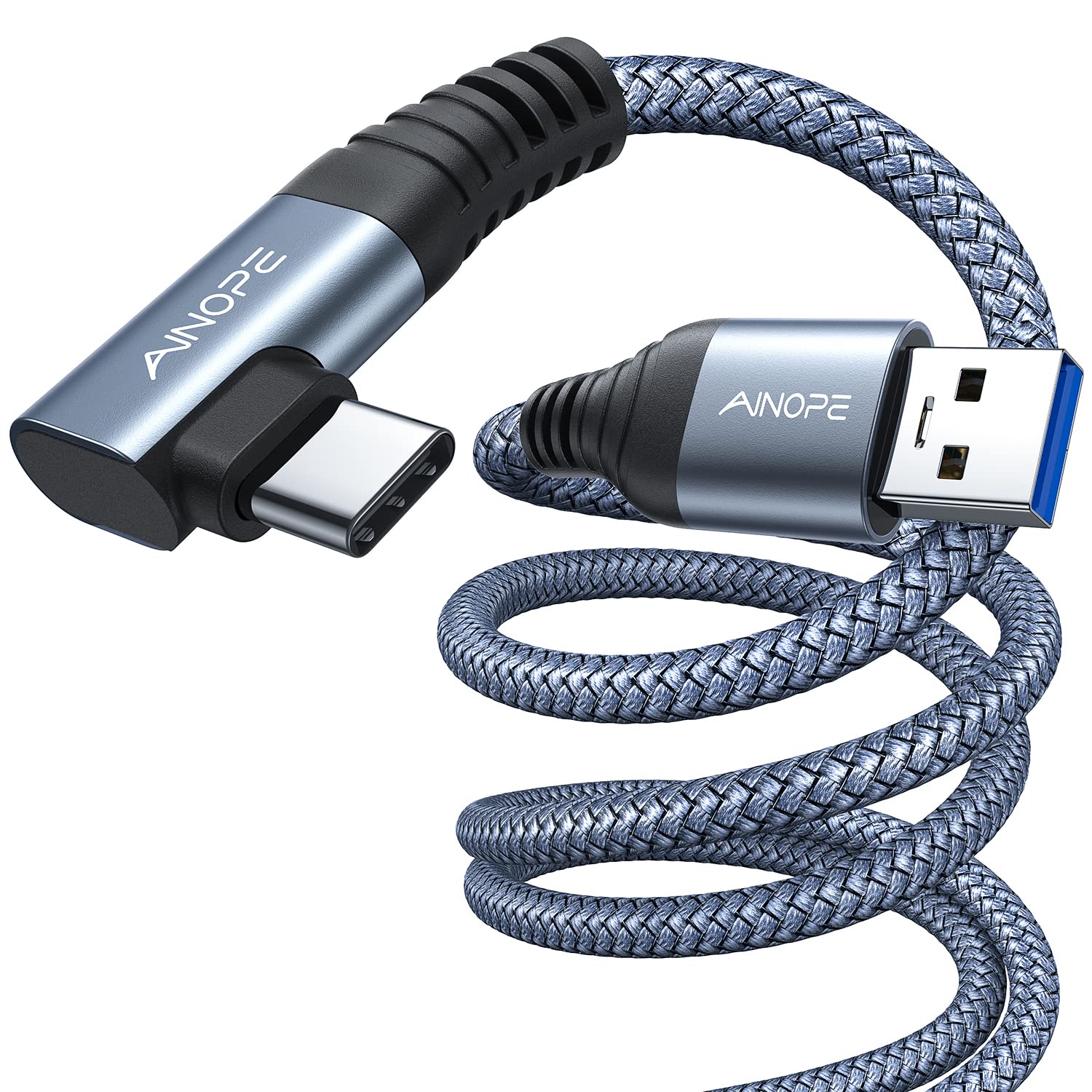 16' Ainope USB 3.2 USB-C to USB-A Nylon Braided Cable $8 + Free Shipping w/ Prime or on $25+