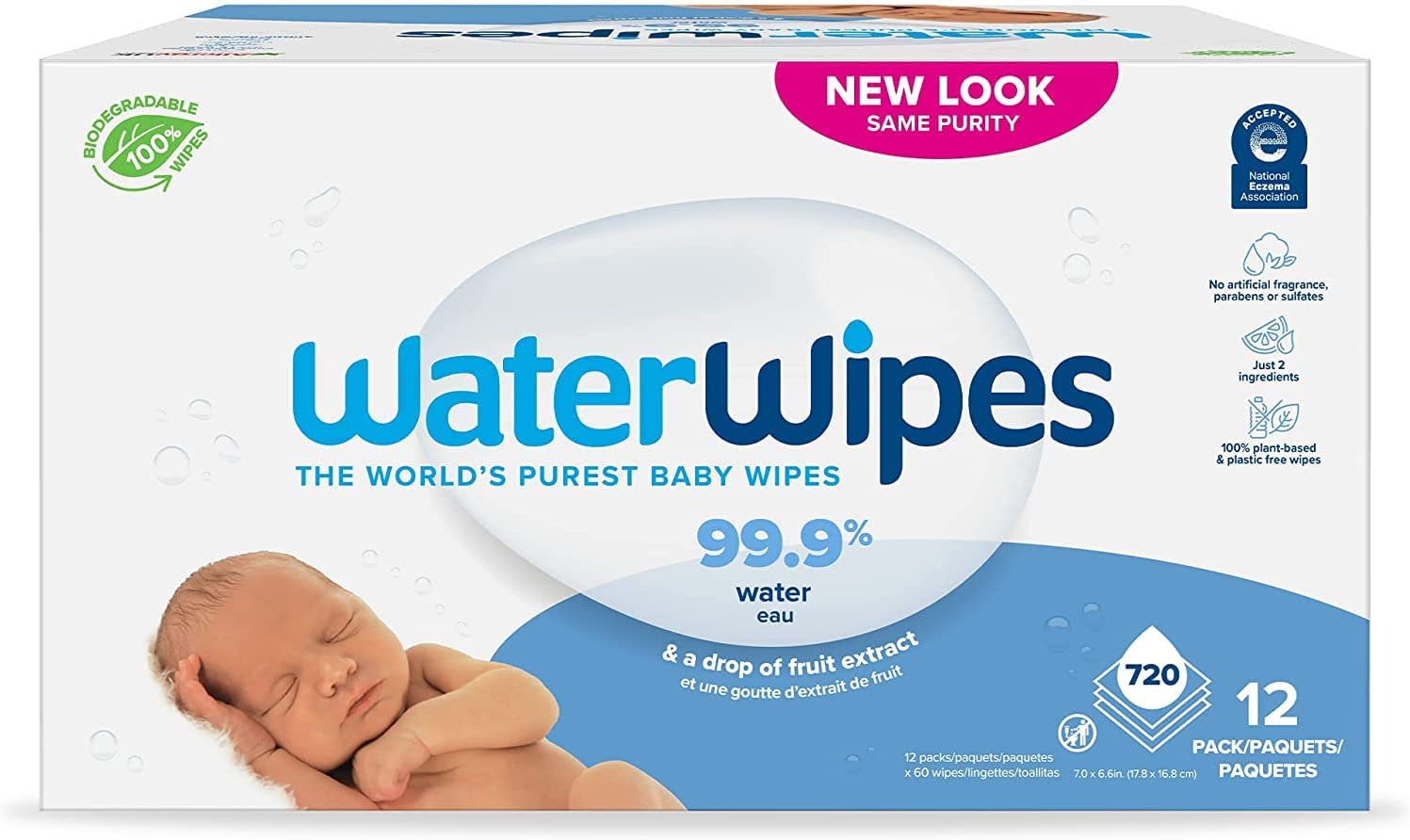 WaterWipes Sensitive Baby Wipes (Unscented & Hypoallergenic): 12-Pack 60-Ct $26.80 ($2.23 each) & More w/ S&S + Free Shipping w/ Prime or on $25+