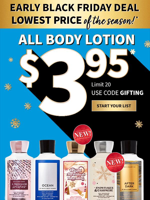 商品のインターネット bath&body works Body Lotion