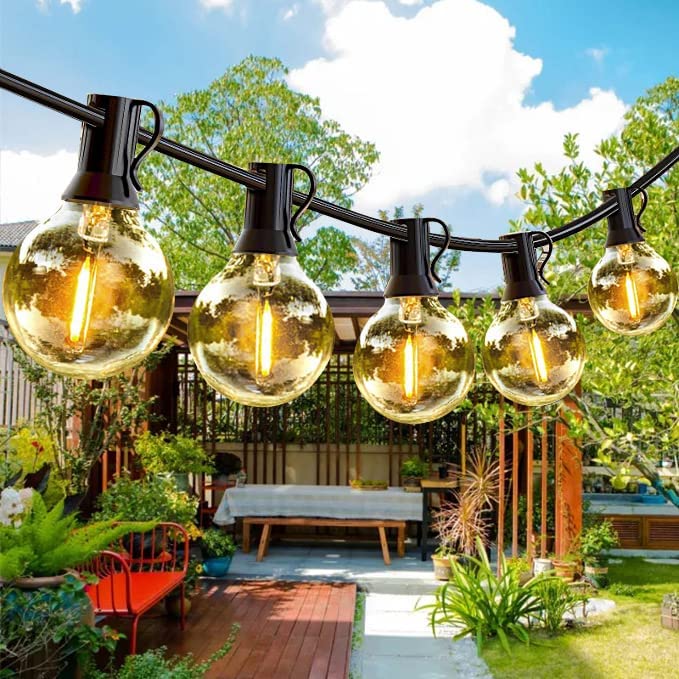 2Pack 27' Lalapao Waterproof Outdoor Hanging String Lights w/ 28 LED