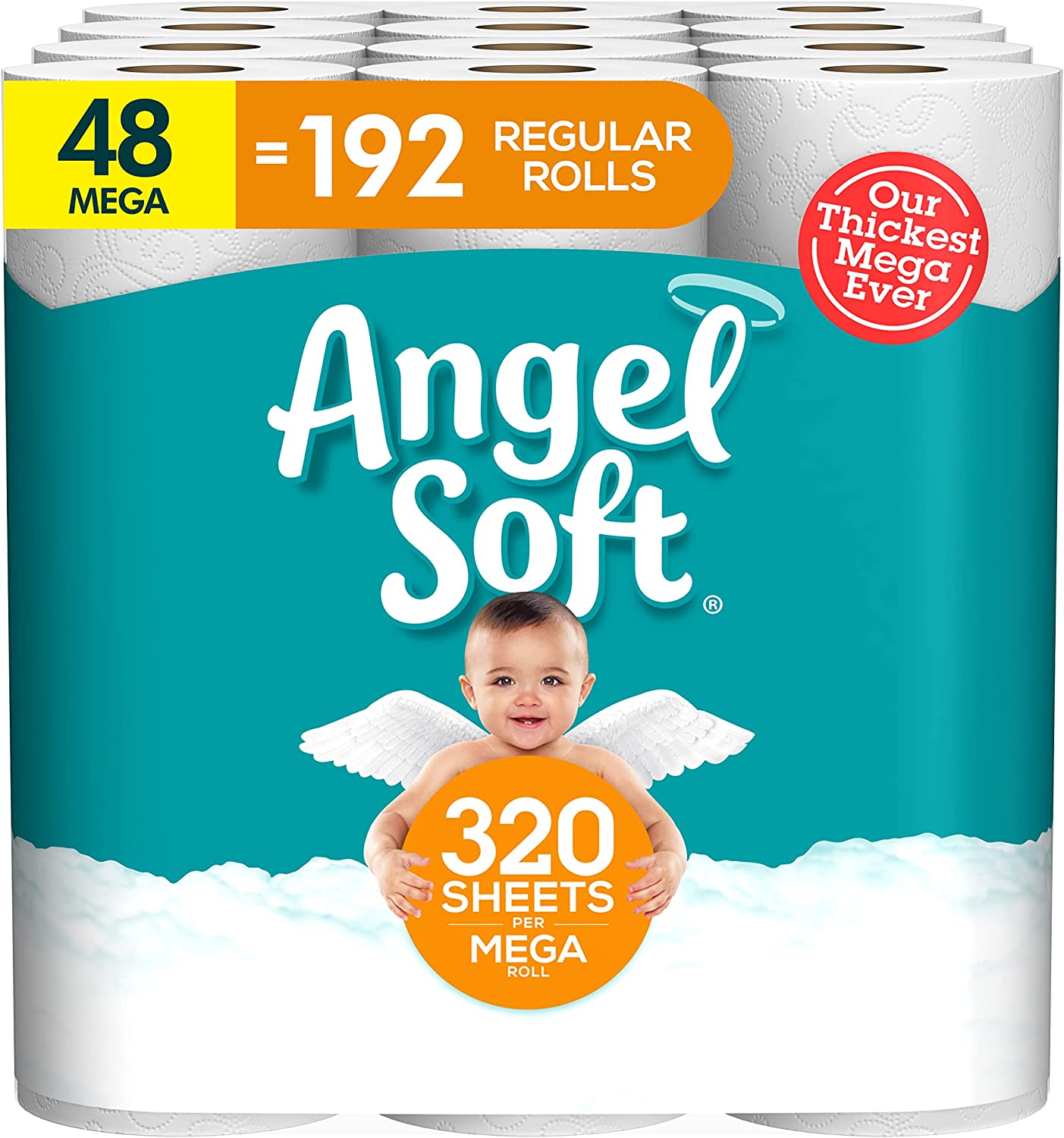 Select Amazon Accounts: 48-Count Angel Soft 2-Ply Mega Rolls Toilet Paper $28 w/ S&S + Free Shipping
