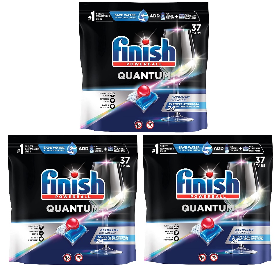 37-Count Finish Powerball Quantum Dishwasher Detergent Tablets 3 for $19.80 ($6.60 each) w/ S&S + Free Shipping