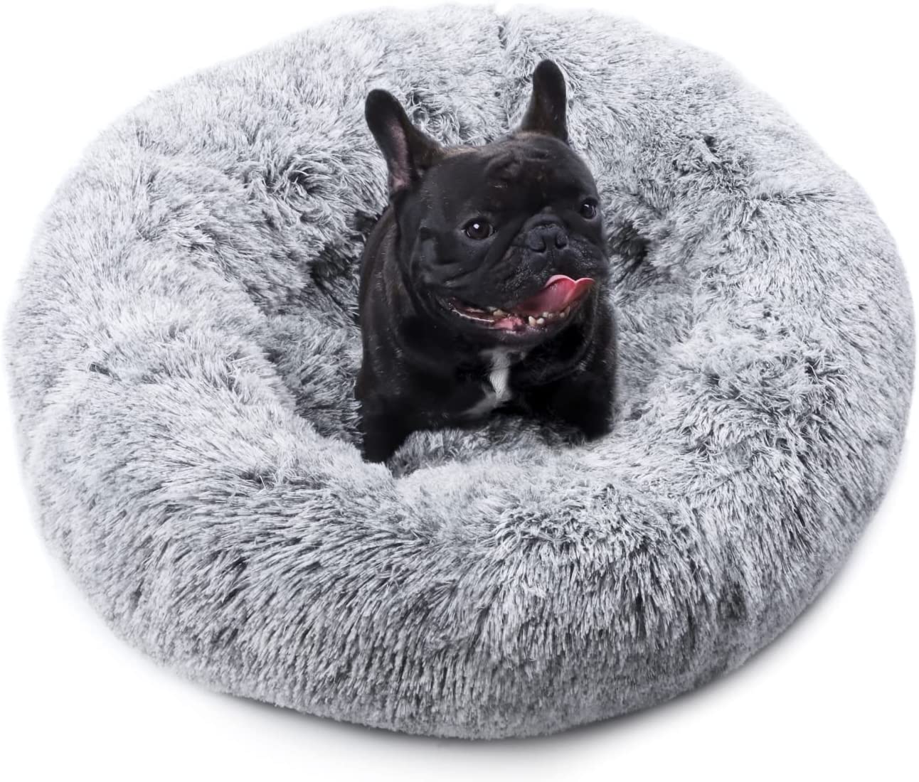 Shu Ufanro Washable Calming Round Donut Pet Bed for Cats or Small Dogs (Grey) $24 + Free Shipping